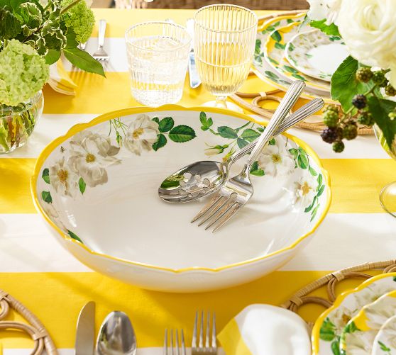 Monique Lhuillier Riviera Floral Outdoor Melamine Serving Bowl