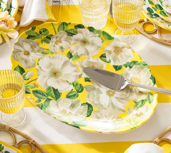 Monique Lhuillier Riviera Floral Melamine Serving Platter