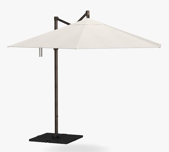 10' Round Cantilever Outdoor Patio Umbrella - Rustproof Aluminium Frame with Base