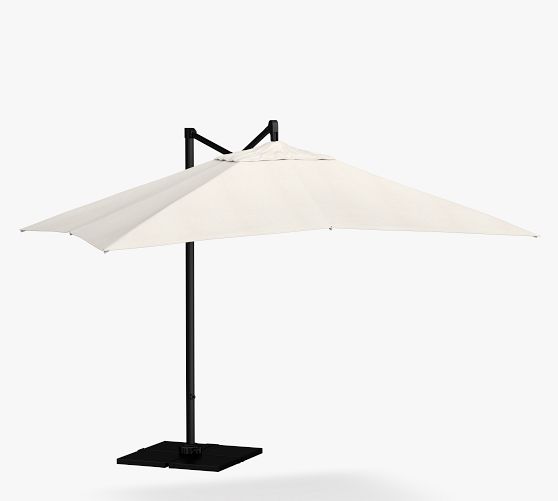10' Rectangular Cantilever Outdoor Patio Umbrella - Rustproof Aluminium Frame with Base