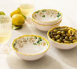 Monique Lhuillier Riviera Floral Melamine Cereal Bowls - Set of 4