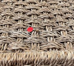 Open Box: Capitola Handwoven Seagrass Tray, Rectangle - Whitewash