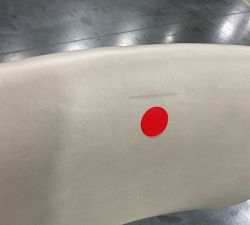 Open Box: Maison Leather Counter Stool (24") - Statesville Pebble, Antique Bronze