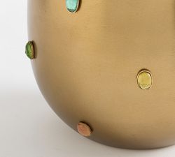 Cynthia Rowley Brass Cabochon Vase