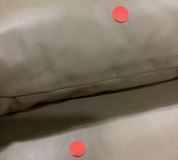 Open Box: Ayden Barrel Arm Leather Swivel Chair (32") - Churchfield Taupe