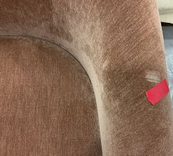 Open Box: Maeve Upholstered Swivel Armchair -  Rustic Chenille Rosewood