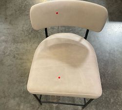 Open Box: Maison Leather Counter Stool (24") - Statesville Pebble, Antique Bronze