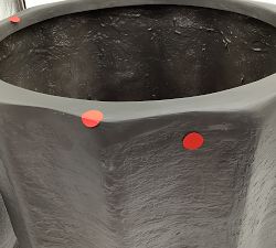 Open Box: Modern Rustic Fluted Outdoor Planter, X-Large (20") - Black