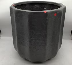 Open Box: Modern Rustic Fluted Outdoor Planter, X-Large (20") - Black