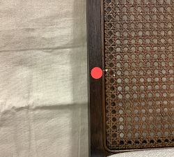 Open Box: Monty Cane Dining Chair - Performance Boucle Oatmeal, Vintage Amber