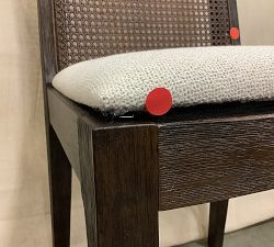 Open Box: Monty Cane Dining Chair - Performance Boucle Oatmeal, Vintage Amber