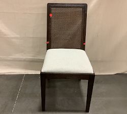 Open Box: Monty Cane Dining Chair - Performance Boucle Oatmeal, Vintage Amber