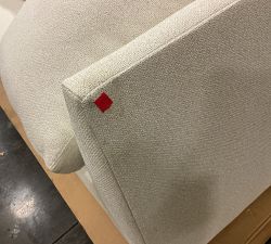 Open Box: PB Comfort Modern Square Arm Left Return Bumper, Down Blend - Performance Boucle Oatmeal, Seadrift