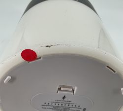 Open Box: Premium Flickering Flameless Wax Pillar Candle (6" x 10") - White