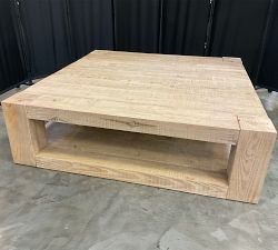 Open Box: Rockport Grand Square Coffee Table (55") - Pale Sand