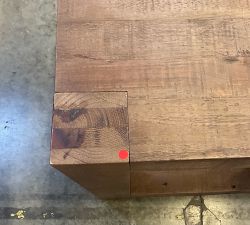 Open Box: Rockport Rectangular Reclaimed Wood Side Table (24") - Cocoa Brown