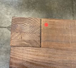 Open Box: Rockport Rectangular Reclaimed Wood Side Table (24") - Cocoa Brown