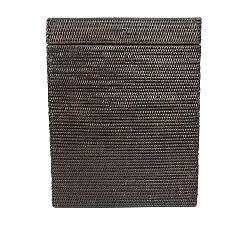 Open Box: Tava Handwoven Rattan Rectangular Hinged Hamper - Espresso
