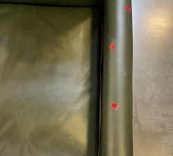 Open Box: Tyler Square Arm Leather Tall Manual Recliner with Nailheads (41") - Vintage Hunter, Seadrift