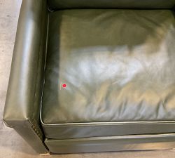 Open Box: Tyler Square Arm Leather Tall Manual Recliner with Nailheads (41") - Vintage Hunter, Seadrift