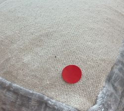 Open Box: Velvet Square Pouf (18") - Taupe