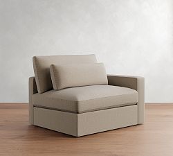 Open Box: Westwood Square Arm Deep Seat Right Armchair - Performance Rustic Linen Parchment