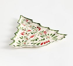 Open Box: Holiday Puebla Porcelain Serving Platter - Green/Red Multi