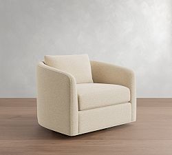 Open Box: Remmy Swivel Chair (39") - Performance Boucle Oatmeal
