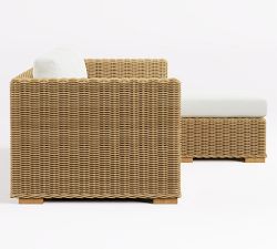 Huntington Wicker Square-Arm 4-Piece Outdoor Sectional (89")