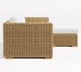 Huntington Wicker Square-Arm 4-Piece Outdoor Sectional (93")