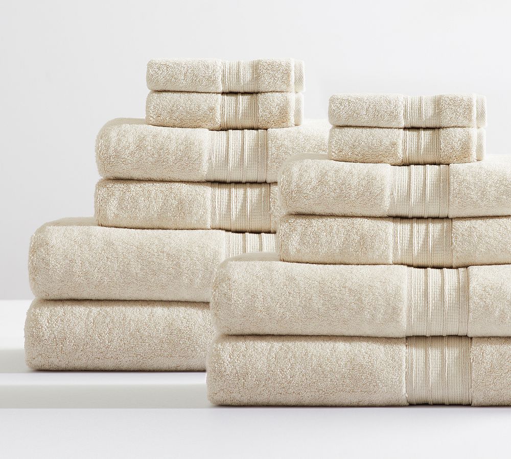 Hydrocotton Towel Bundles - Heathered Oatmeal, Set of 12