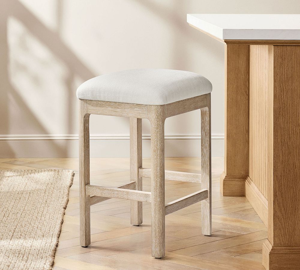Aptos Backless Upholstered Counter Stool by Pottery Barn