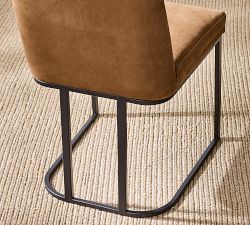 Jake Leather Metal Dining Chair