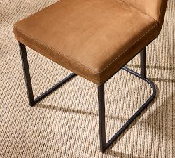 Jake Leather Metal Dining Chair