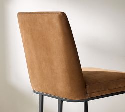 Jake Leather Metal Dining Chair