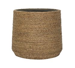 Handcrafted Lightweight Ficonstone Straw Grass Planter