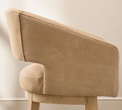 Baldwin Leather Swivel Stool