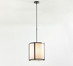Blaine Milk Glass Indoor/Outdoor Pendant (14")