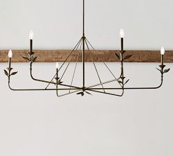 Botanical Forged Iron Chandelier (65")