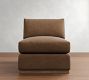 Build Your Own Carmel Wide Arm Wood Base Leather Sectional