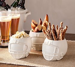 Football Helmet Stoneware Snack Bowl