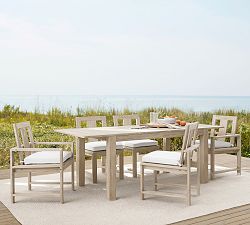 Indio Eucalyptus Extendable Outdoor Dining Table (61"-86")