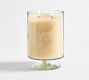 Stamped Glass Pedestal Candle - Mediterranean Citrus