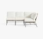 Tulum Wicker 4-Piece Armless L-Shaped Outdoor Sectional (96")