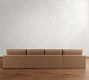 Westwood Slim Arm Deep Seat Leather Double Chaise Sectional (167"&ndash;180")