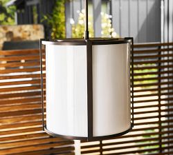 Blaine Milk Glass Indoor/Outdoor Pendant (14")