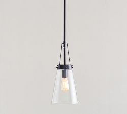 Caldwell Recycled Glass Flared Pendant (8")