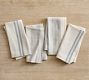 Hampton Stripe Cotton/Linen Napkins - Set of 4