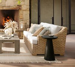 Modern Farmhouse Striped Outdoor Pillow