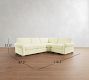 PB Comfort Modern Roll Arm 3-Piece Wedge Sectional (117")